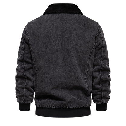 Cashmere Mens Street Denim Jacket- Light Weight Cashmere Winter Jacket