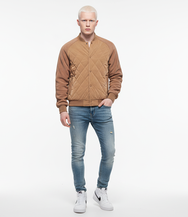 Lux Bomber Jacket- Lightweight Polyester Bomber Jacket