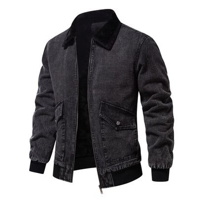 Cashmere Mens Street Denim Jacket- Light Weight Cashmere Winter Jacket