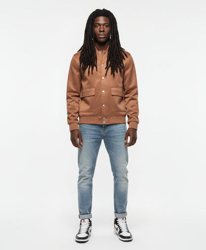 Business Street Mens Varsity Jacket- Light Weight Polyester Jacket