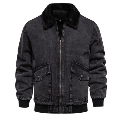 Cashmere Mens Street Denim Jacket- Light Weight Cashmere Winter Jacket