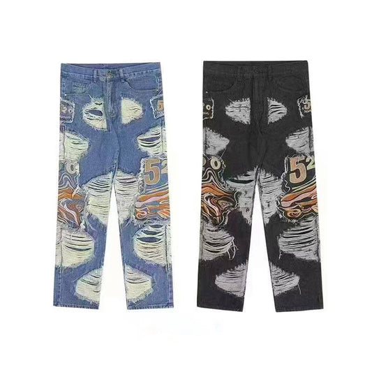 Distressed Baggy Jeans