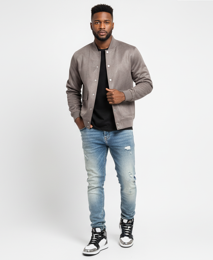 Business Street Mens Varsity Jacket- Light Weight Polyester Jacket