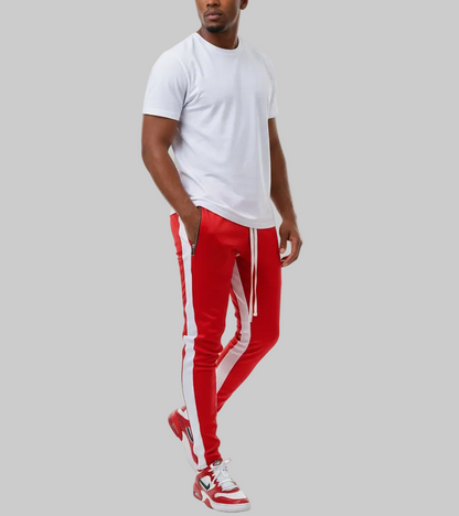 Mens Street Track Runner Pants- Light Weight Track Pants With Strecth