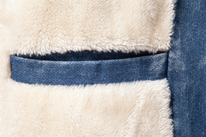 Cashmere Mens Street Denim Jacket- Light Weight Cashmere Winter Jacket