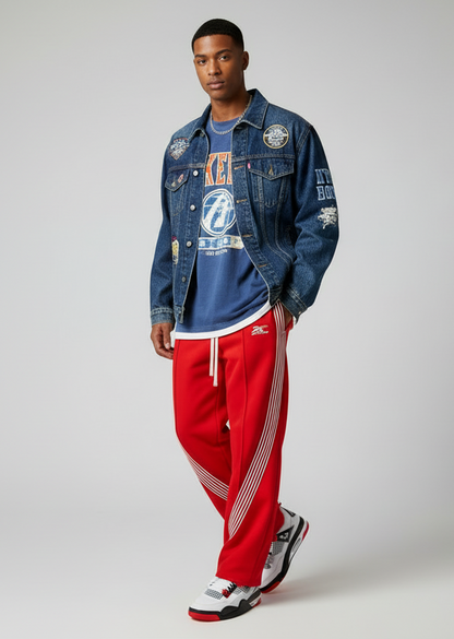 Harajuku Unisex Baggy Sweatpants- Light Weight Casual Cotton Sweatpants With Stretch