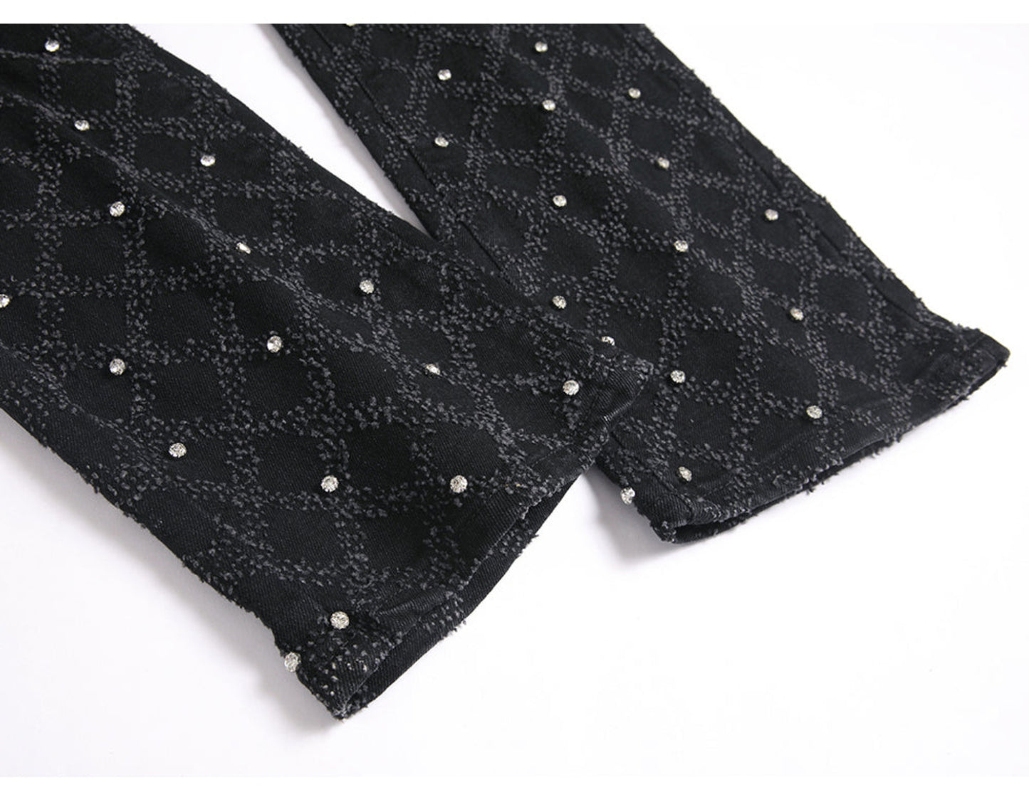 Diamond Studded Lux Denim Jeans