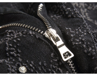 Frostbite Diamond Studded Denim Jeans- Men's Light Weight Cotton Casual Denim Jeans