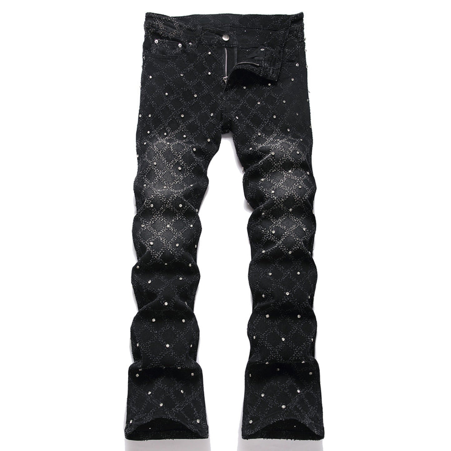 Diamond Studded Lux Denim Jeans