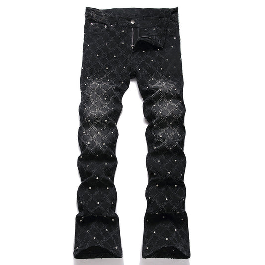 Diamond Studded Lux Denim Jeans