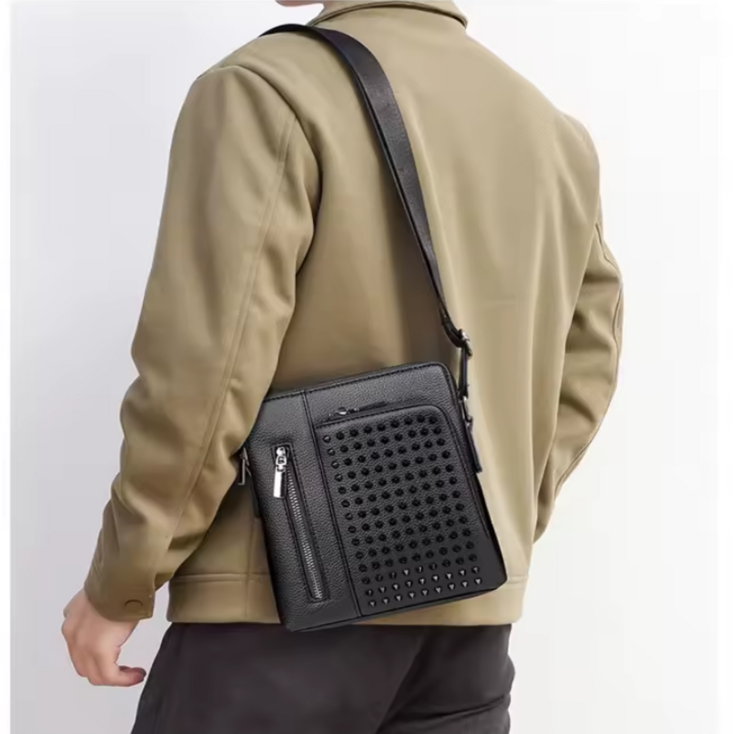 Midnight Lux Unisex Crossbody Bag- Lightweight Everyday Utility Bag With Zipper & Pockets