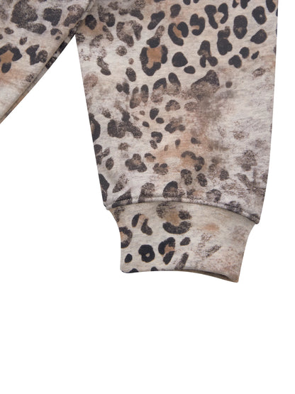 Vintage Wash Leopard Full Zip Hoodie