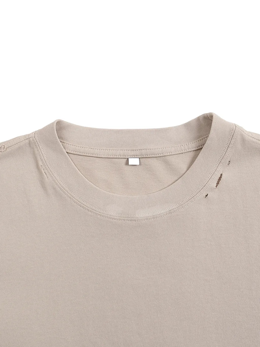 Distressed  Cropped Boxy Tee