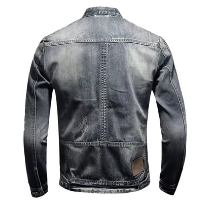 Italiano Lux Mens Denim Jacket- Light Weight Cotton Casual Denim Jacket