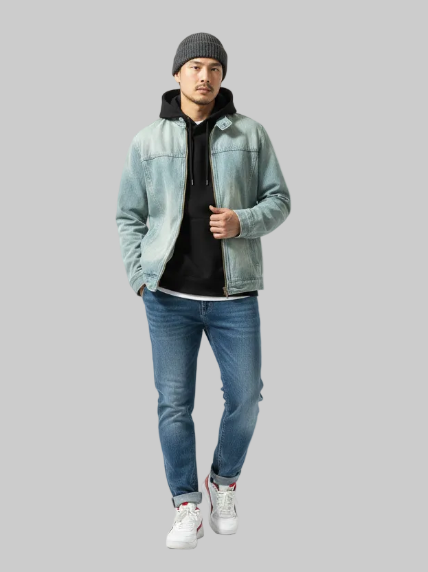 Milano Denim Jacket- Light Weight Cotton Casual Jacket
